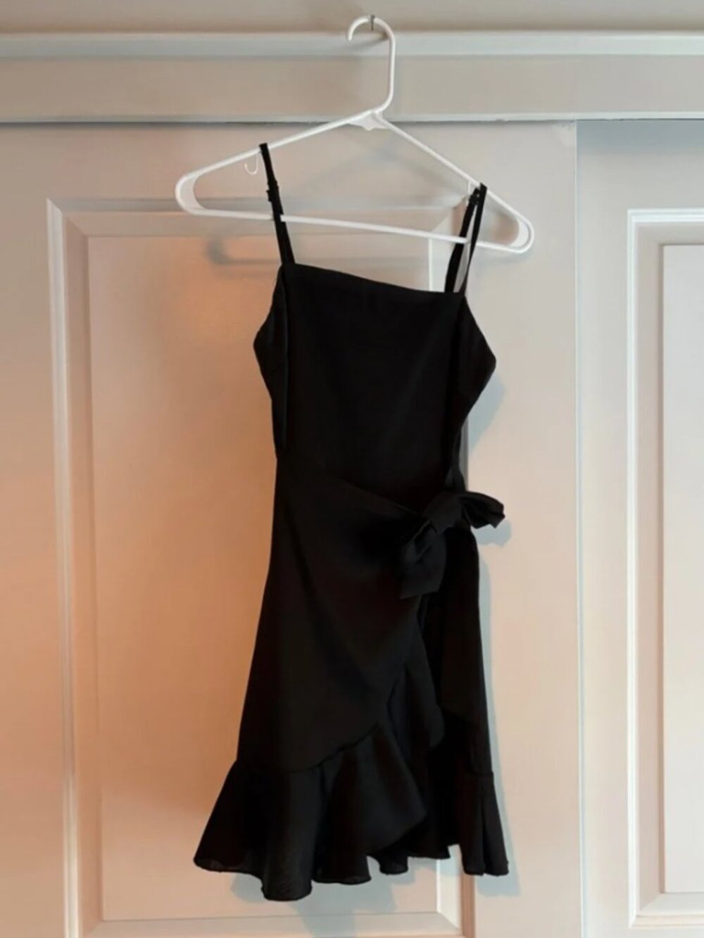 Polly Wrap Front Ruffle Mini Dress - Picture 2 of 4